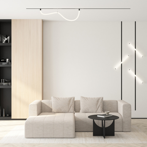 DK8060-BK Гибкий рассеивающий матовый светильник SMART RAY 18W DIM 3000K-6000K, длина плафона 1.5м, черный фото 7