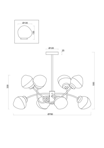Люстра Freya FR8017PL-08MG фото 5