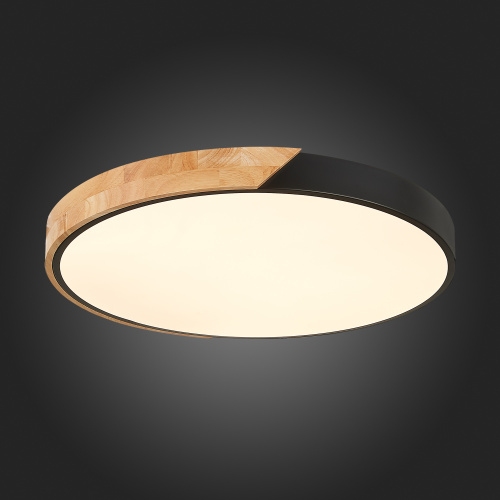 SLE200942-01 Светильник потолочный Черный, Светлое дерево/Белый LED 1*45W 3000K/4000K/6000K FESTA фото 6