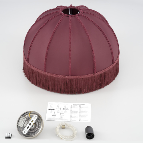 Citilux Базель CL407033 Подвесной светильник бронза с красным абажуром фото 9 Citilux Базель CL407033 Подвесной светильник бронза с красным абажуром фото 9