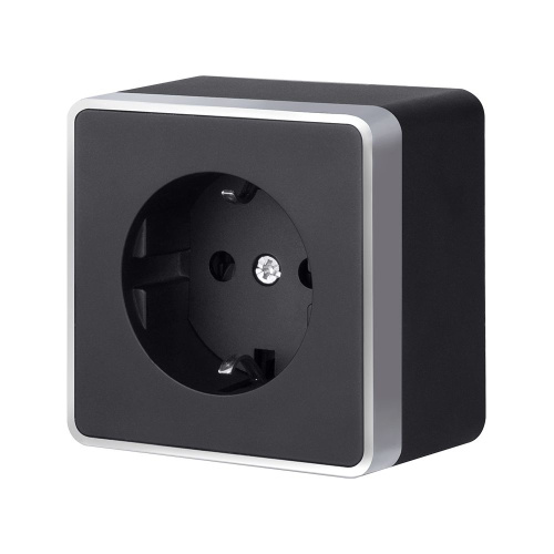 Розетка с заземлением Gallant черный с серебром W5071034 W5071034 Розетка с заземлением Gallant черный с серебром W5071034 W5071034