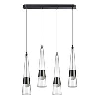 5044/42L L-VISION ODL24 000 глянц.темн.хром/прозрачный/металл/стекло Люстра LED 42W 3000K 4167Лм LUMP