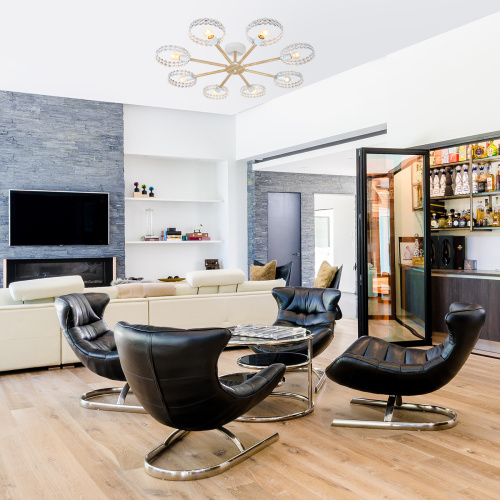 Светильник на штанге Escada 679/8P E27*60W White/Wood фото 6