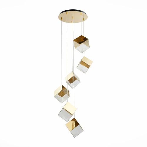 SL1182.203.06 Светильник подвесной ST-Luce Золотистый/Прозрачный, Золотистый G9 6*5W RIELLO фото 3