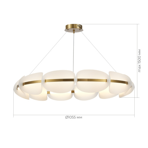 SL1304.203.65 Люстра подвесная ST-Luce Золотистый/Белый LED 1*65W 3000K ETOILE фото 2