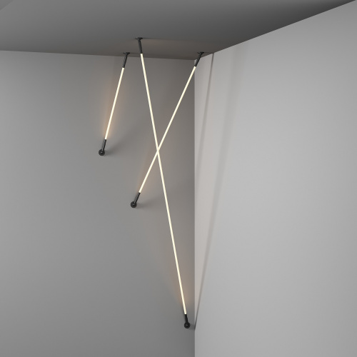 DK7502-BK Cветильник-трос в оплетке FLEX со светодиодом 2м 24V DC 35W 360° 3000К IP20 черный Цветопередача: >90, Световой поток: 1540Лм фото 3