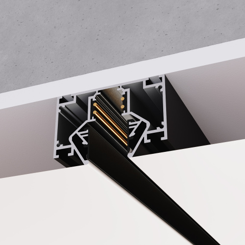ST047.429.00 Шинопровод для монтажа SKYLINE 48 под натяжной потолок  ST-Luce Черный Длина 2000мм SKYLINE 48 фото 2