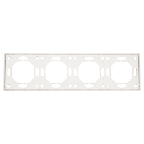 Рамка STEKKER, PFR00-5004-01 4-местная, серия Эмили, белый фарфор, soft touch фото 2