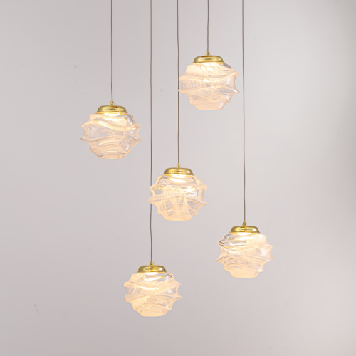 Подвесной светильник MD25030003-5A gold/clear фото 2 Подвесной светильник MD25030003-5A gold/clear фото 2