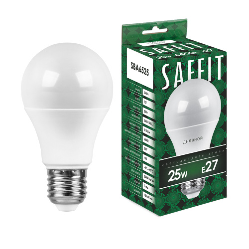 Лампа светодиодная SAFFIT SBA6525 Шар E27 25W 230V 6400K