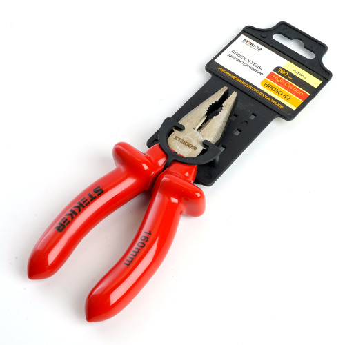 Плоскогубцы комбинированные диэлектрические STEKKER,  160мм, PLE1-160-S фото 5