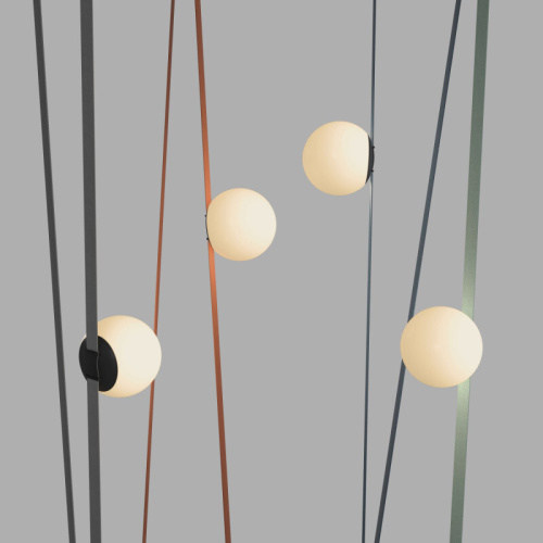 DK5551-BK Cветильник для трека-ремня Belty, серия Orb, со светодиодом, D150*H147мм, 48V DC, 10W, RA90, 120°, 3000K, IP20, белый, акрил фото 5