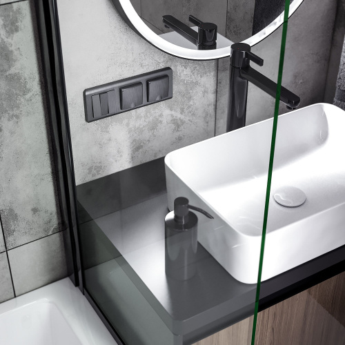 Набор клавиш для выключателя трехклавишного (графит рифленый) W1139004 фото 2