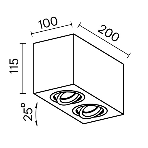 Потолочный светильник Technical C017CL-02W фото 3