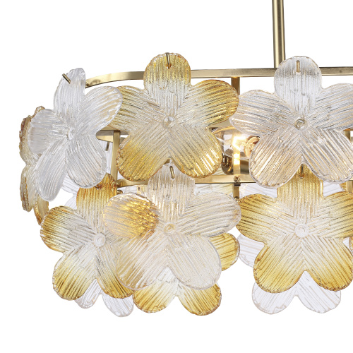 SL6240.203.08 Светильник подвесной ST-Luce золотистый/Прозрачный, янтарный E14 8*60W TENDER фото 5