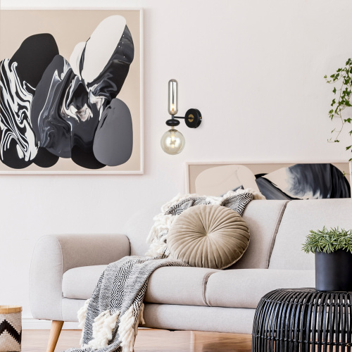 Настенный светильник Escada 2102/2A G9*40W Black/Amber/Smoke фото 2 Настенный светильник Escada 2102/2A G9*40W Black/Amber/Smoke фото 2