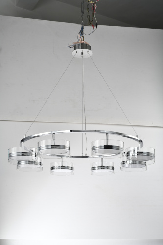 Люстра подвесная хром LED 96Вт D105см Zortes DONUT ZRS.1802.08 фото 6