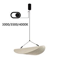 7067/30L L-VISION ODL25 191 Подвесной светильник металл/нетканный шелк/черн IP20 LED 20W 3000/3500/4000K 220V SILK