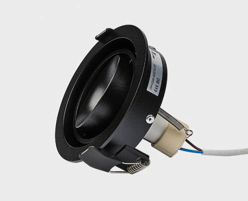 DE-313 black светильник встраиваемый поворотный фото 3