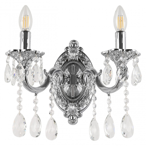 Бра с хрустальными подвесками AL7801B10/2/175 A Ni Bohemia Ivele Crystal (Богемия Ивеле Кристалл)