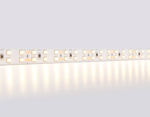 Светодиодная лента двухрядная 24В 2835 204Led 20Вт/м 3000K IP20 5м фото 2 Светодиодная лента двухрядная 24В 2835 204Led 20Вт/м 3000K IP20 5м фото 2