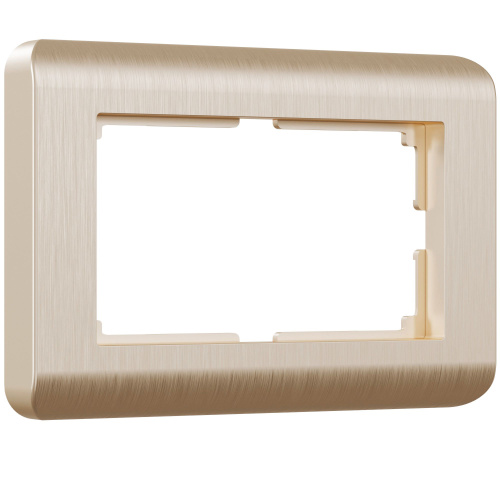 Рамка из поликарбоната для двойной розетки Stream шампань W0082111 Рамка из поликарбоната для двойной розетки Stream шампань W0082111
