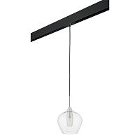 PRO803041 Светильник д/1-фазн трека PENTOLA 1х25W G9 ХРОМ/ПРОЗРАЧНЫЙ/ЧЕРНЫЙ (803041+595007)