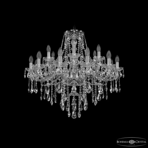 Люстра хрустальная 1415/12+6/300 Ni Bohemia Ivele Crystal (Богемия Ивеле Кристалл)