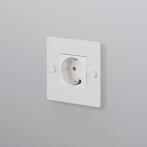 Розетка 1G Schuko Type F white фото 2 Розетка 1G Schuko Type F white фото 2