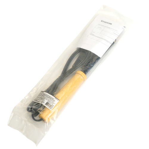 Паяльник с деревянной ручкой 40W, нихромовый нагреватель, долговечное жало, 230В, STEKKER  PLE110-40 фото 8