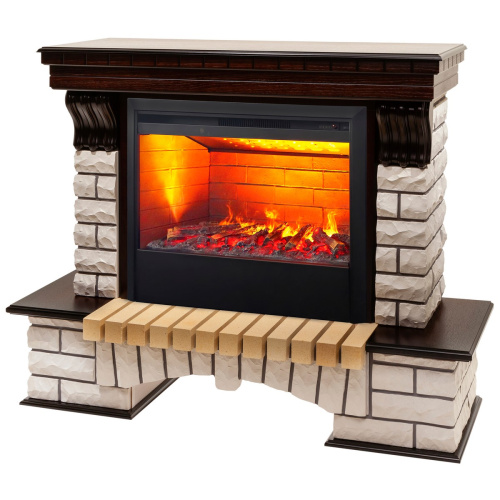 Электрокамин RealFlame Country 26 AO античный дуб с очагом 3D Helios 26 фото 2 Электрокамин RealFlame Country 26 AO античный дуб с очагом 3D Helios 26 фото 2