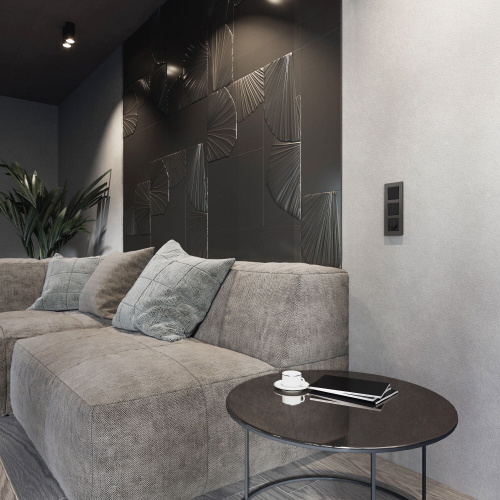 Рамка из поликарбоната на 3 поста Slab бронза софт W0032963 фото 2