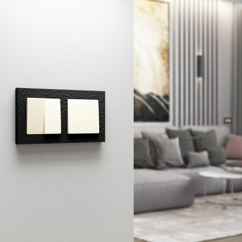 Выключатель одноклавишный проходной (айвори матовый) W1112062 фото 4 Выключатель одноклавишный проходной (айвори матовый) W1112062 фото 4