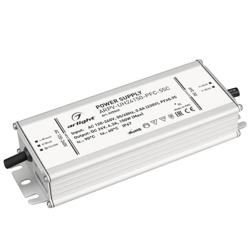 Блок питания Arlight ARPV-UH24150-PFC-55C 24V 150W IP67 6,3A 025045 Блок питания Arlight ARPV-UH24150-PFC-55C 24V 150W IP67 6,3A 025045