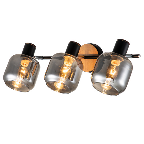 Спот Escada 10177/3A E14*40W Black/Chrome/Wood Спот Escada 10177/3A E14*40W Black/Chrome/Wood