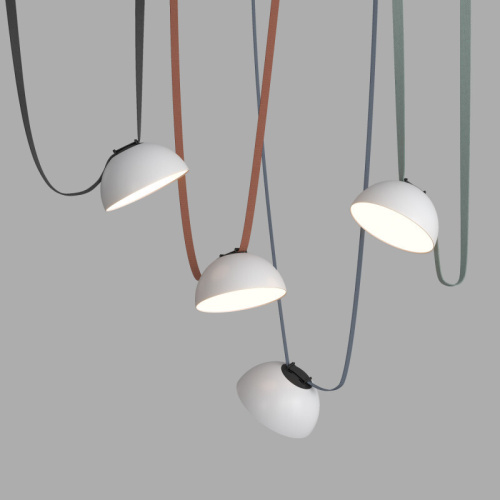 DK5560-WH+BK Cветильник для трека-ремня Belty, серия Flow, со светодиодом, D220*H117мм, 48V DC, 24W, RA90, 120°, 4000K, IP20, белый с черным, алюминий фото 4