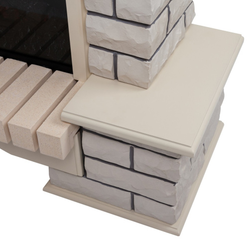 Каминокомплект COUNTRY/БРУКЛИН Бежевый дуб с очагом Электроочаг FIRESPACE/ФАЕРСПЕЙС 33W фото 7