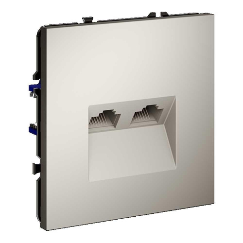 Розетка компьютерная встраиваемая Voltum S70 двойная RJ45+RJ45 кат.6, (кашемир) VLS060203 Розетка компьютерная встраиваемая Voltum S70 двойная RJ45+RJ45 кат.6, (кашемир) VLS060203