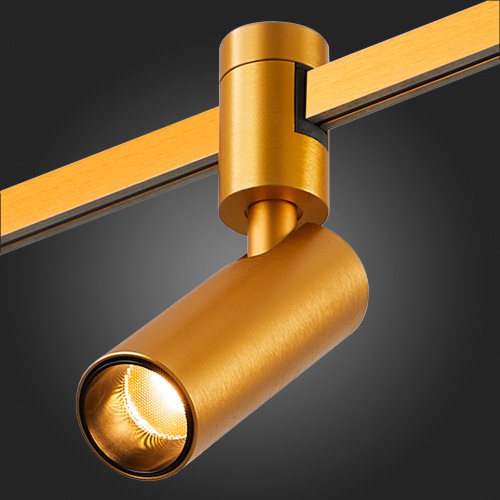 ST811.206.05 Магнитный трековый светильник FARM Золотистый LED 1*5W 3000K 350Lm Ra90 60 IP20 D35xH10 FARM фото 2