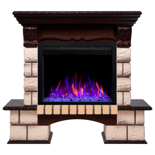 Электрокамин RealFlame Bolero 25,5 NT орех с очагом Saphir 25,5 фото 3 Электрокамин RealFlame Bolero 25,5 NT орех с очагом Saphir 25,5 фото 3