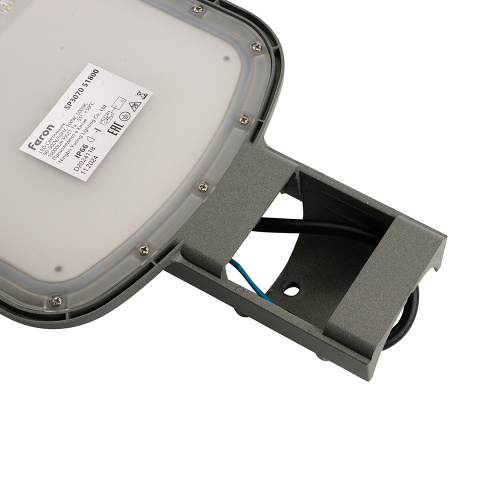 Светодиодный уличный консольный светильник Feron SP3070 100W 5000K AC90-300V, серый фото 11