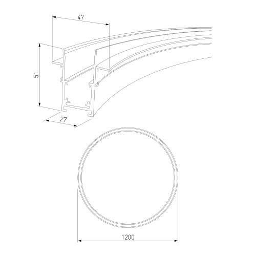Slim Magnetic Встраиваемый радиусный шинопровод черный ⌀ 1200мм 85159/00 85159/00 фото 3 Slim Magnetic Встраиваемый радиусный шинопровод черный ⌀ 1200мм 85159/00 85159/00 фото 3