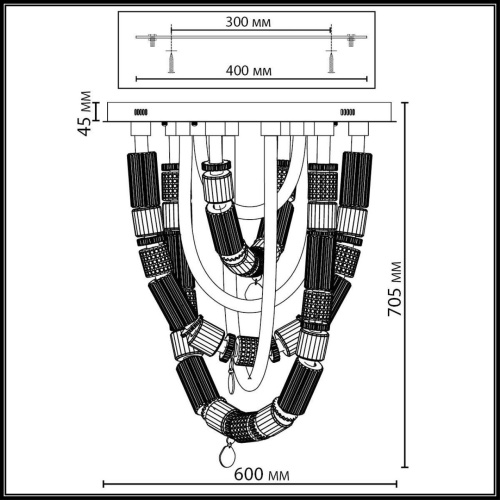 5455/80CL L-VISION ODL_EX26 043 сатин.латунь/терракот/черный Люстра потолочная LED 80W 4000K COLLIER фото 3 5455/80CL L-VISION ODL_EX26 043 сатин.латунь/терракот/черный Люстра потолочная LED 80W 4000K COLLIER фото 3