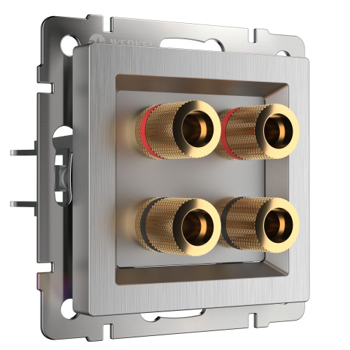 Акустическая розетка (cеребряный рифленый) WL09-AUDIOx4 Акустическая розетка (cеребряный рифленый) WL09-AUDIOx4