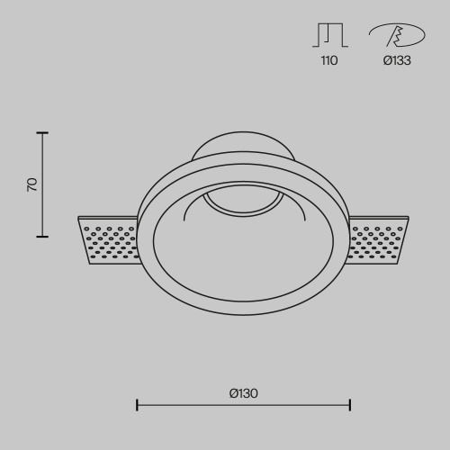 Встраиваемый светильник Technical DL002-1-01-W фото 2