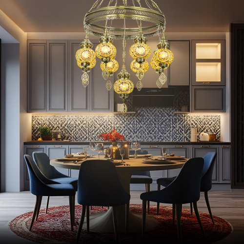 Citilux Каир CL419185 Люстра подвесная Мозаика Янтарь фото 12 Citilux Каир CL419185 Люстра подвесная Мозаика Янтарь фото 12