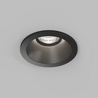 Встраиваемый влагозащищённый светильник COVE, IP44, до 15 Вт LED, GU10, алюминий, чёрный