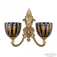 Бра бронзовые с хрусталём 7209B15/2/175 FP P1 U Amber-Blue/H-1H