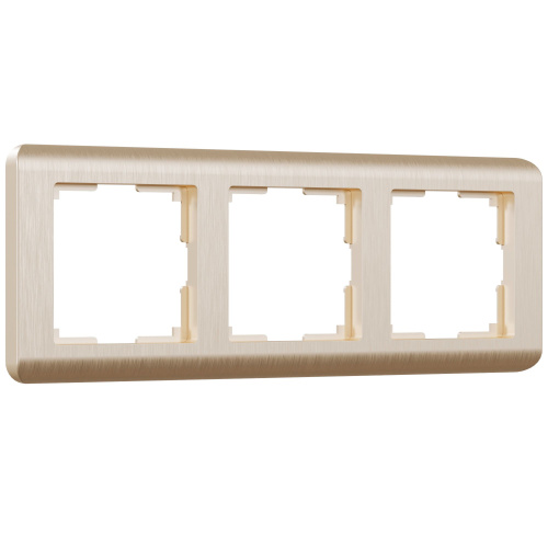 Рамка из поликарбоната на 3 поста Stream шампань W0032111