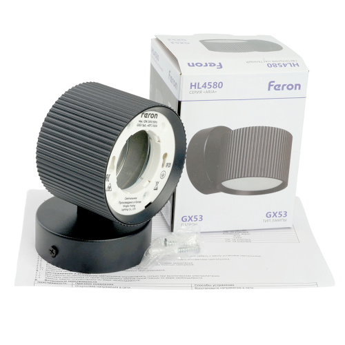 Светильник  настенный Feron HL4580 ARIA 12W, 230V,GX53, черный IP20 фото 17